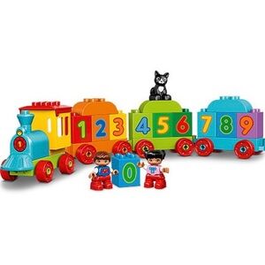 LEGO Duplo 10847 Number Train COMPLETE No Box 2017 Boy Girl Cat Retired Baby Kid